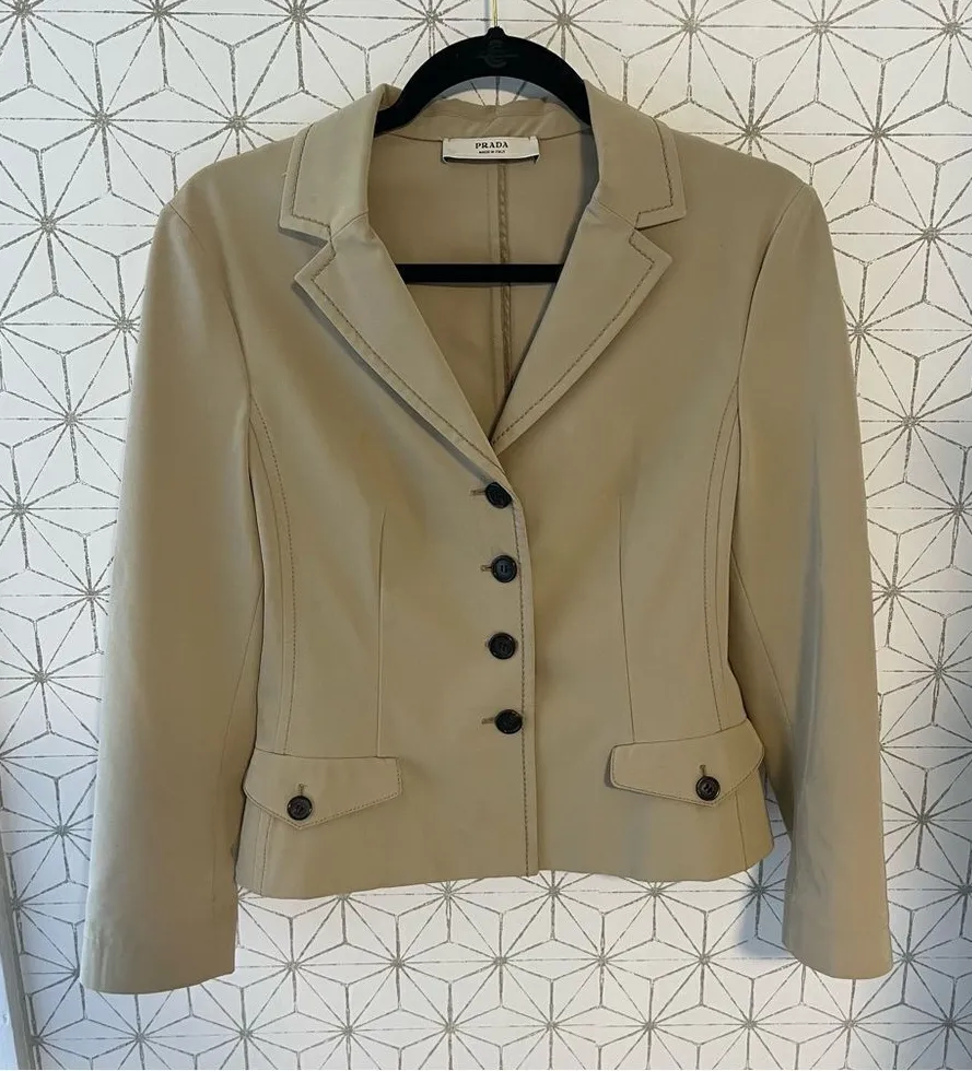 Prada Tan Y2K Blazer