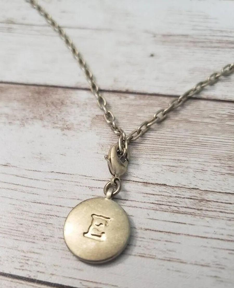 Lia Sophia Necklace with E Initial