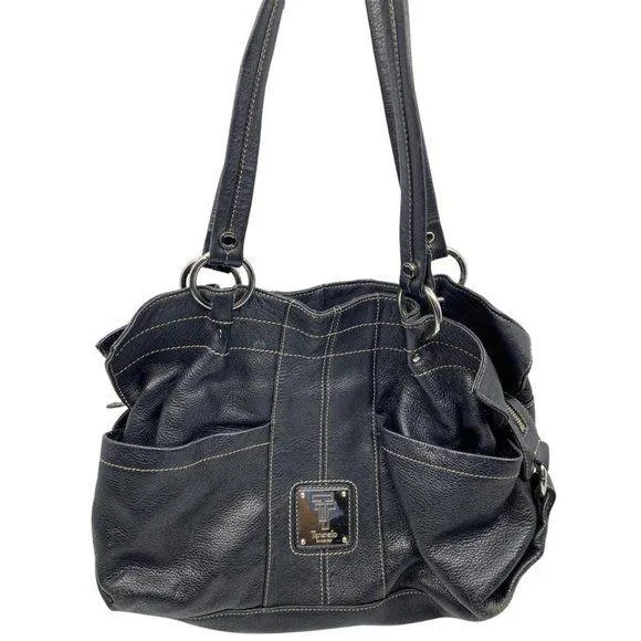 Tignanello Black Leather Shoulder Bag