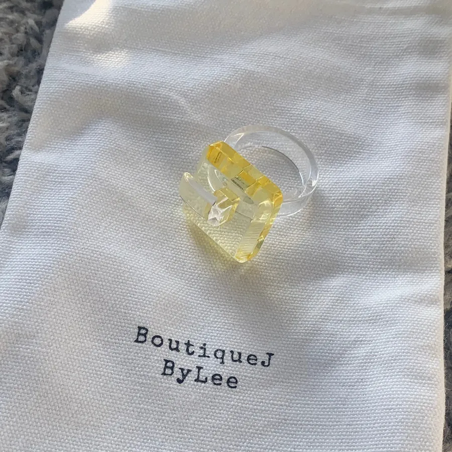 Cute ring Yellow ring arcylic ring ring lovely ring y2k ring 2000s ring
