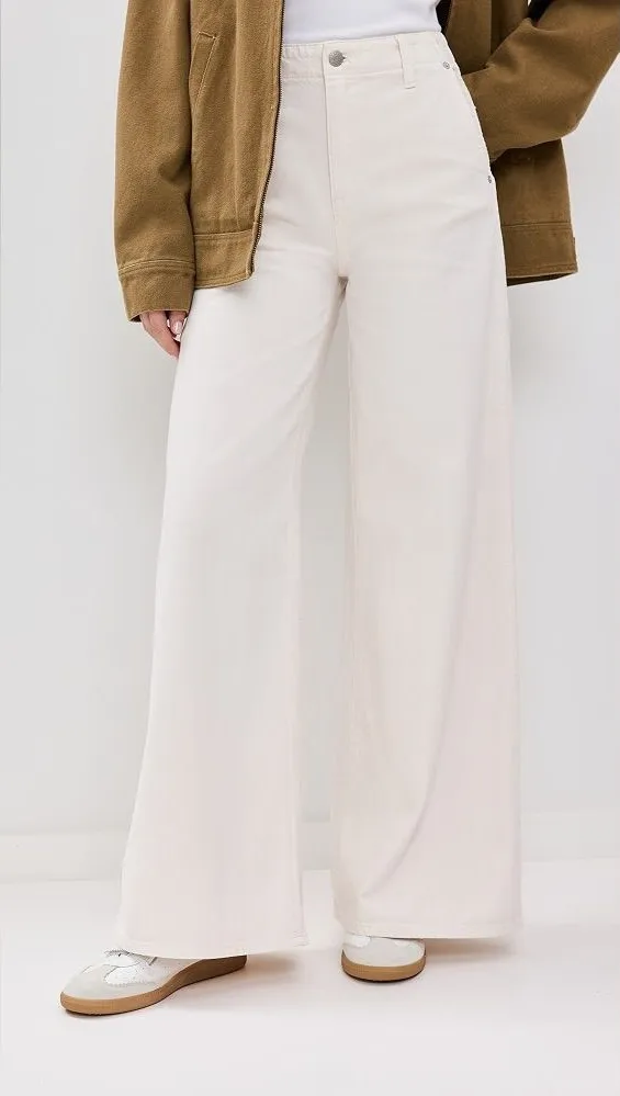 Madewell Wide Sweep Trouser White Jeans