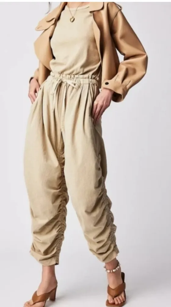 Free People Womens Sand Jam Casual Tan Jumpsuit rubber
Medium