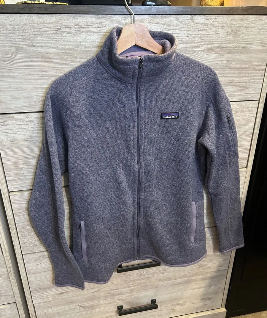 Patagonia Better Sweater Full Zip Fleece Jacket Purple Heathered Womens Medium