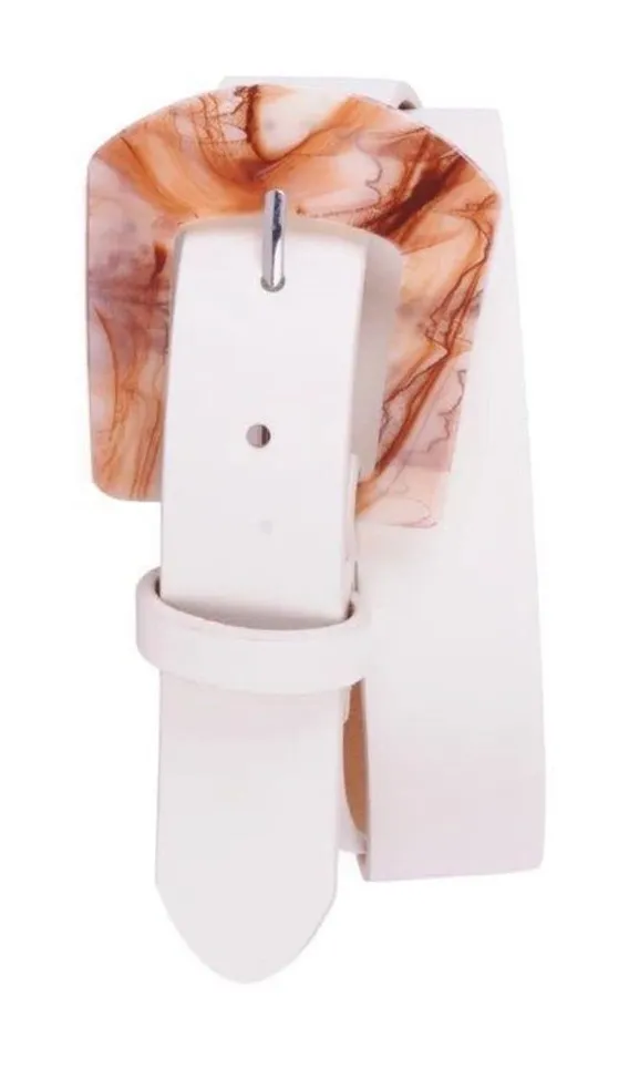 ✨MOST WANTED GEORGIA MARBLE RESIN BUCK SZ LARGE BELT✨ White