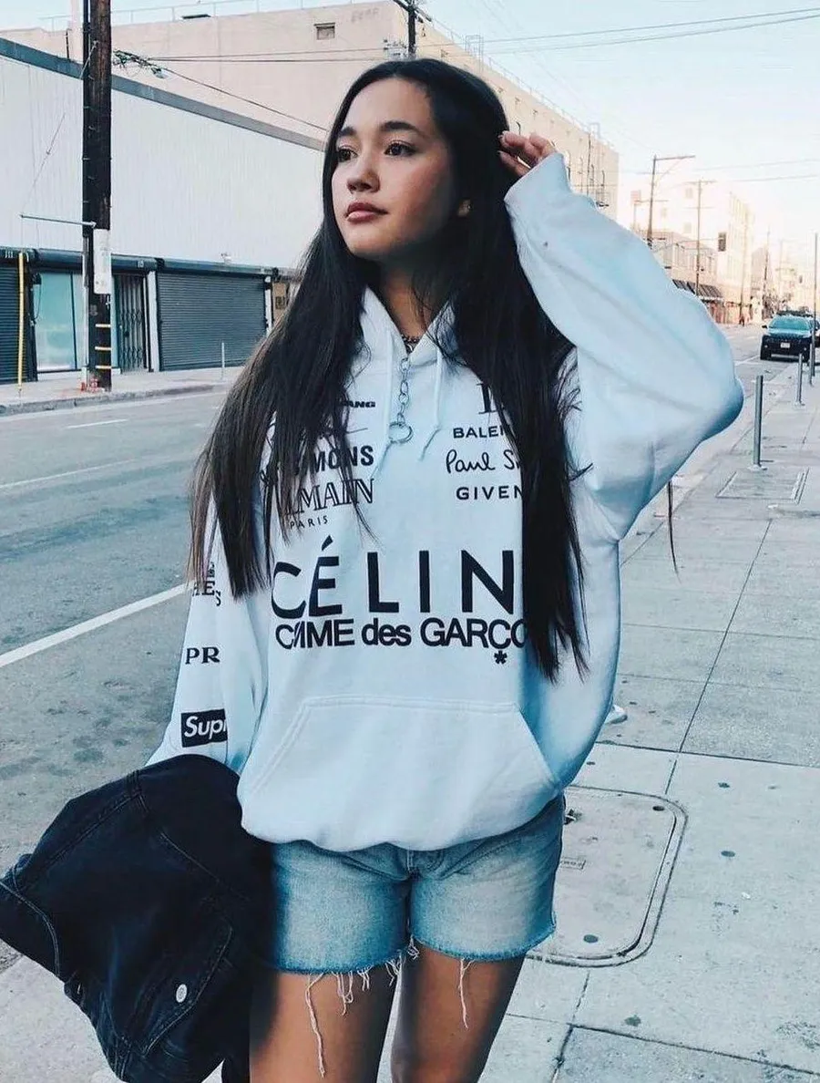 Not for sale VIP Designer Brand Logo Hoodie White Size M