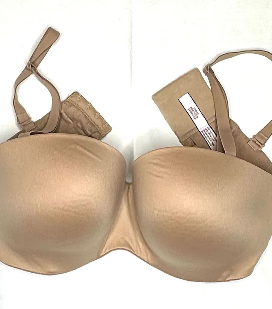 Victoria's Secret Nude Convertible Strapless T-Shirt Bra 34F (DDD)