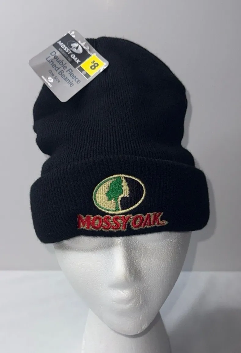 Black mossy oak beanie