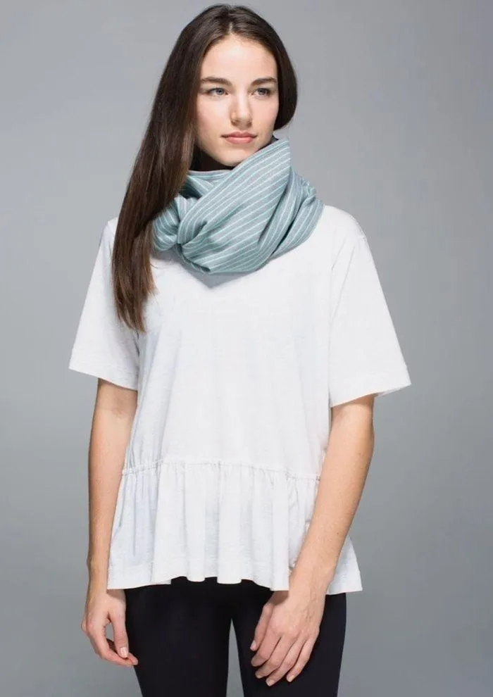 Lululemon Vinyasa Scarf Rulu Parallel Stripe Menthol & Heathered Slate