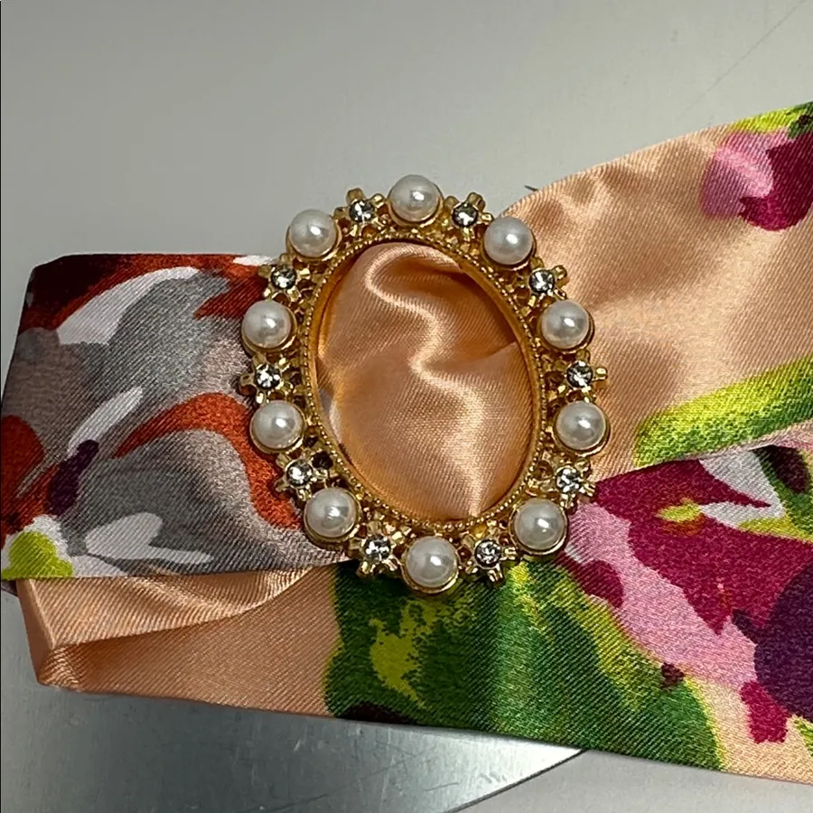 Faux Pearl Scarf Ring