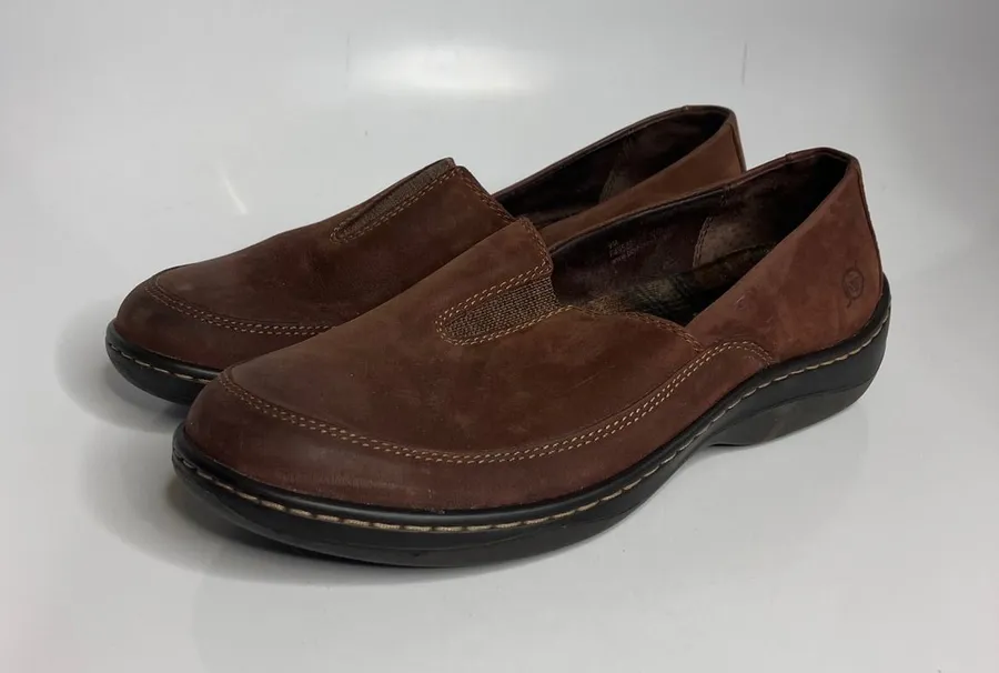 Born Loafers Womens 9 Brown Good Leather Slip On Comfort F49523