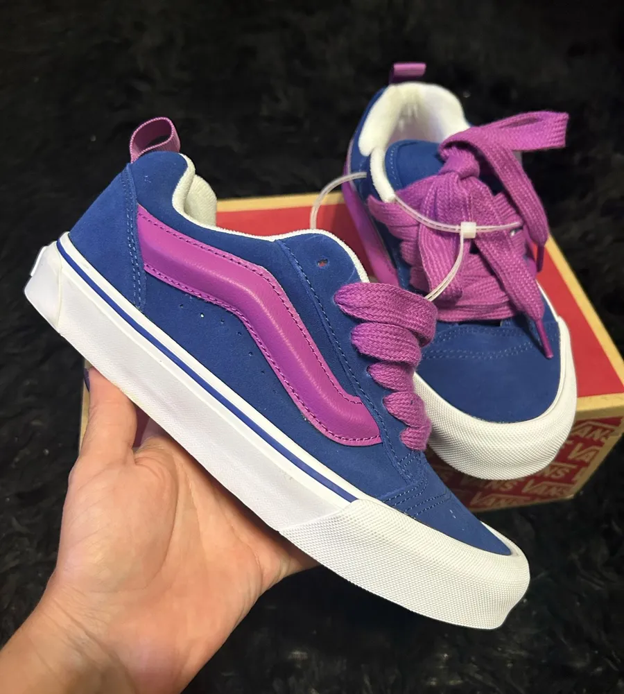 VANS knu skool blue purple lace up shoes sneakers women’s 7 new