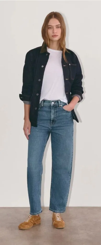 Everlane Women's Way-High Jean Medium Washed Blue button fly Size 30 NWT