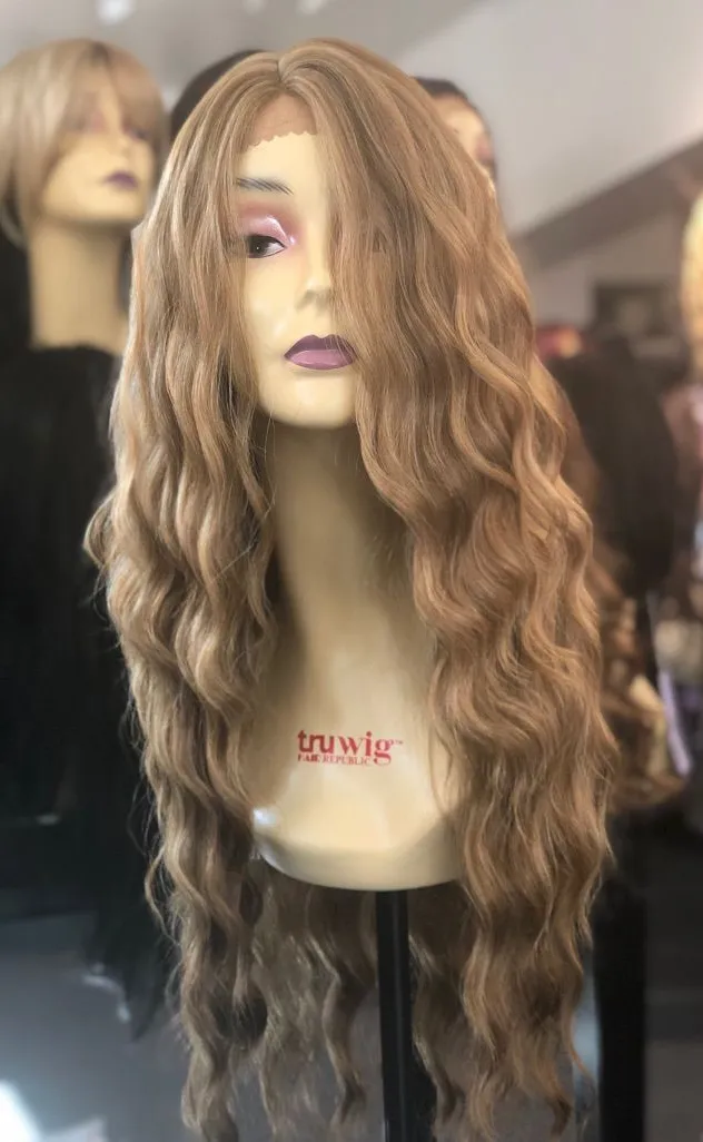 Blonde mix Beach waves Lacefront Wig 2029