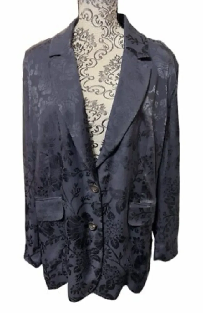EQUIPMENT Elsworth Navy Two-Button Jacket Women’s Size Small
