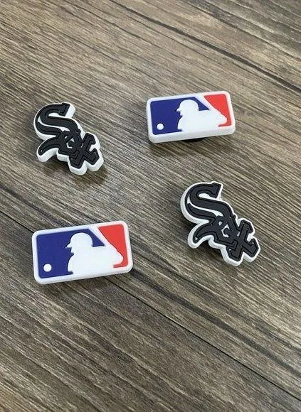 Chicago White Sox Baseball Team Charm For Crocs Shoe Charms - 4 Pieces