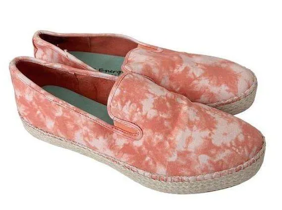 Dr. Scholls Far Out Orange Tie Dye Espadrille Slip On Shoes Sz 9