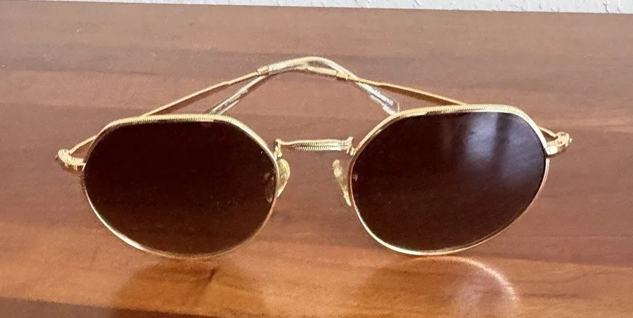 SOJOS SJ1157 Retro Unisex Sunglasses Brown Lens Gold Frame 53-20-145 Classic