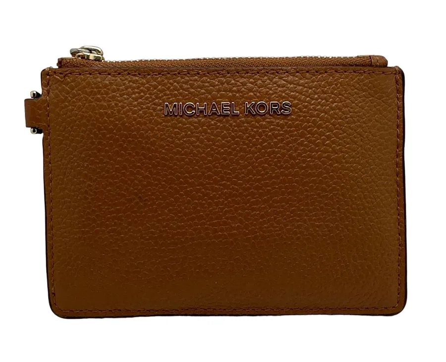 MICHAEL KORS Brown Card Wallet with Keychain
