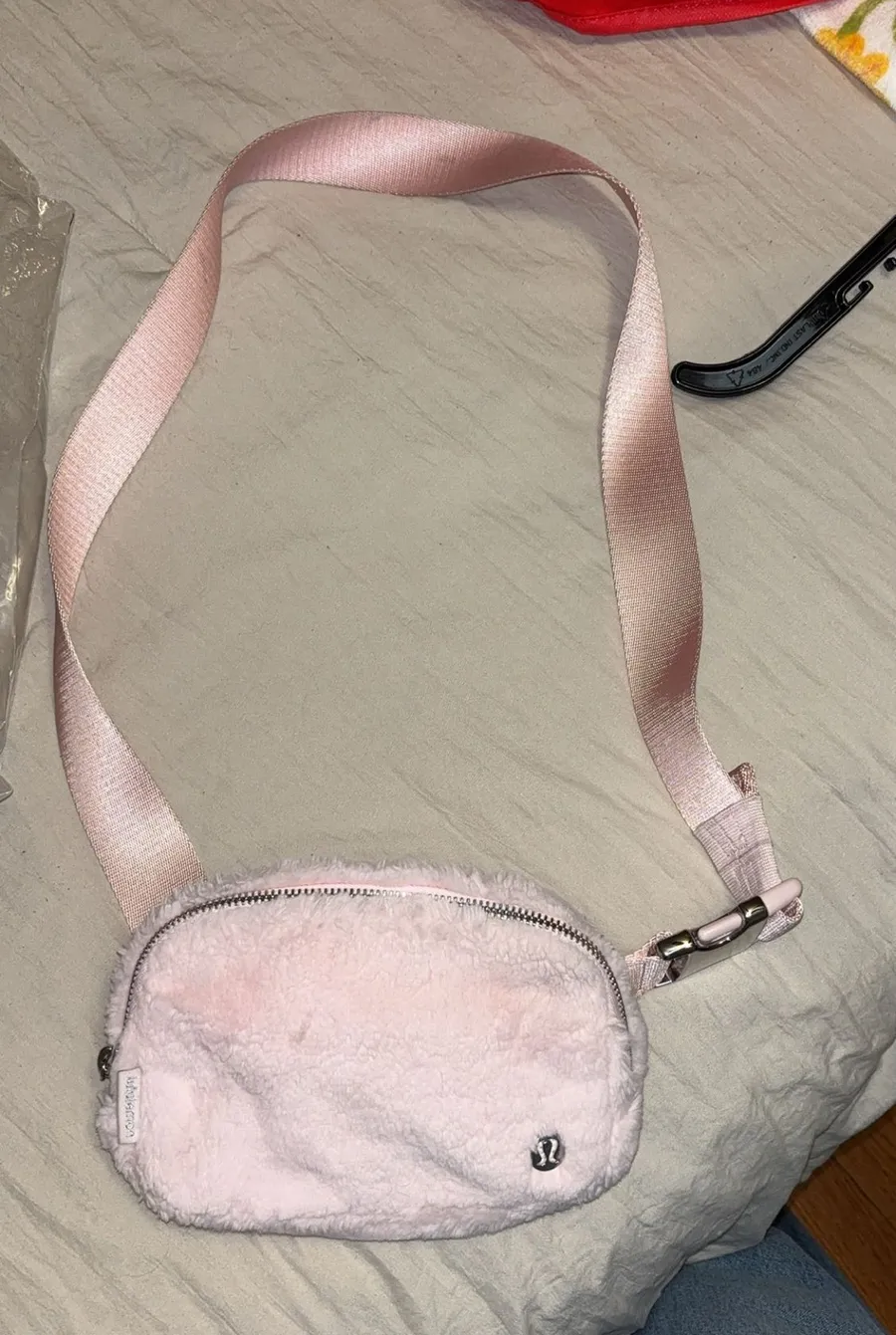 Pink Fleece Lululemon Everywhere Belt Bag