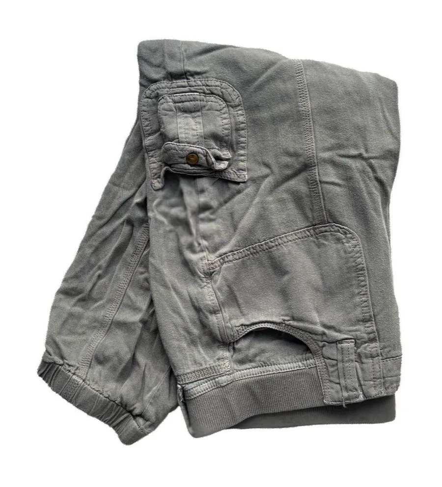 Army green casual multi pocket Jogger cargo cropped Pants Knox rose L large