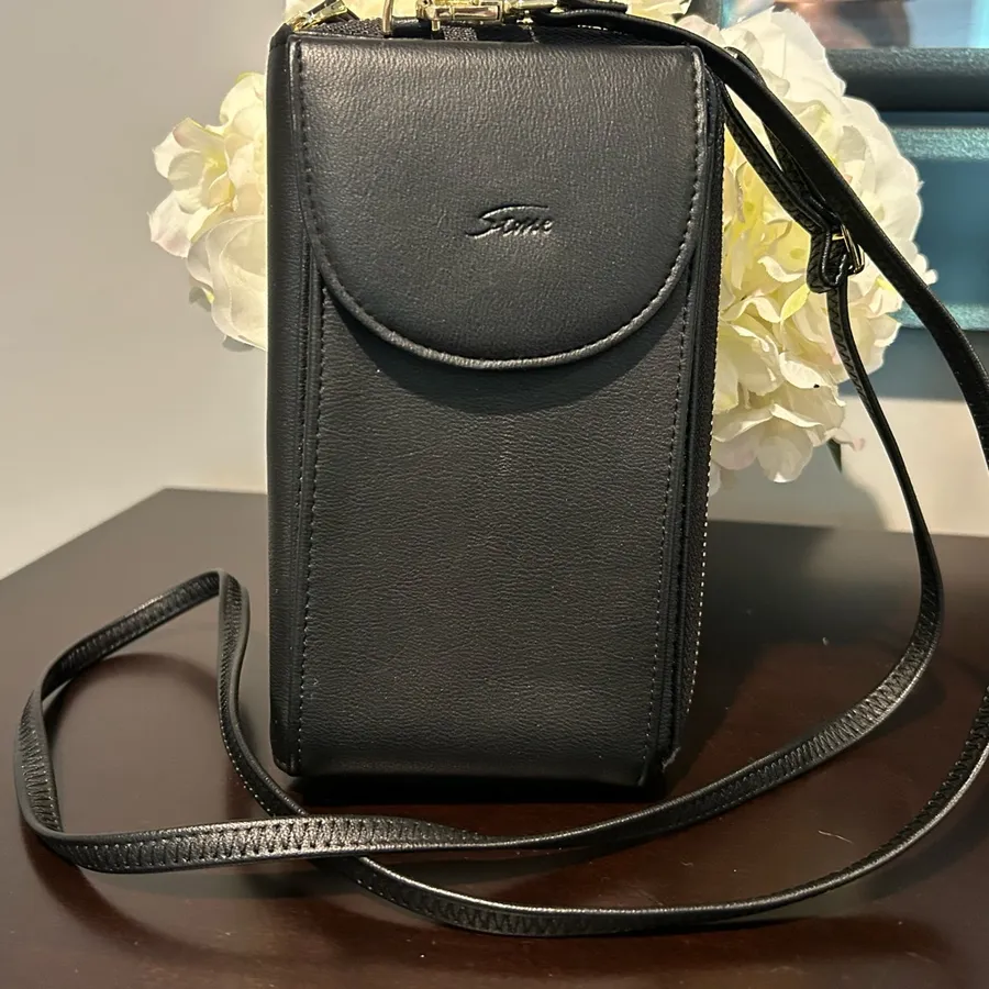 Black Crossbody Phone Bag with wallet