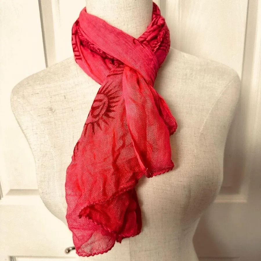 Pink Indian OM scarf