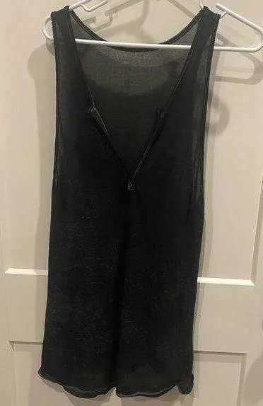 Sheer Bathing Suit Cover Size S Black
