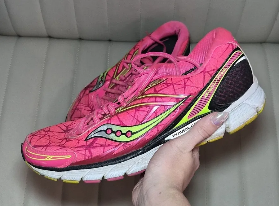 Saucony Women's Hot Pink & Neon Yellow Running Sneakers 11
