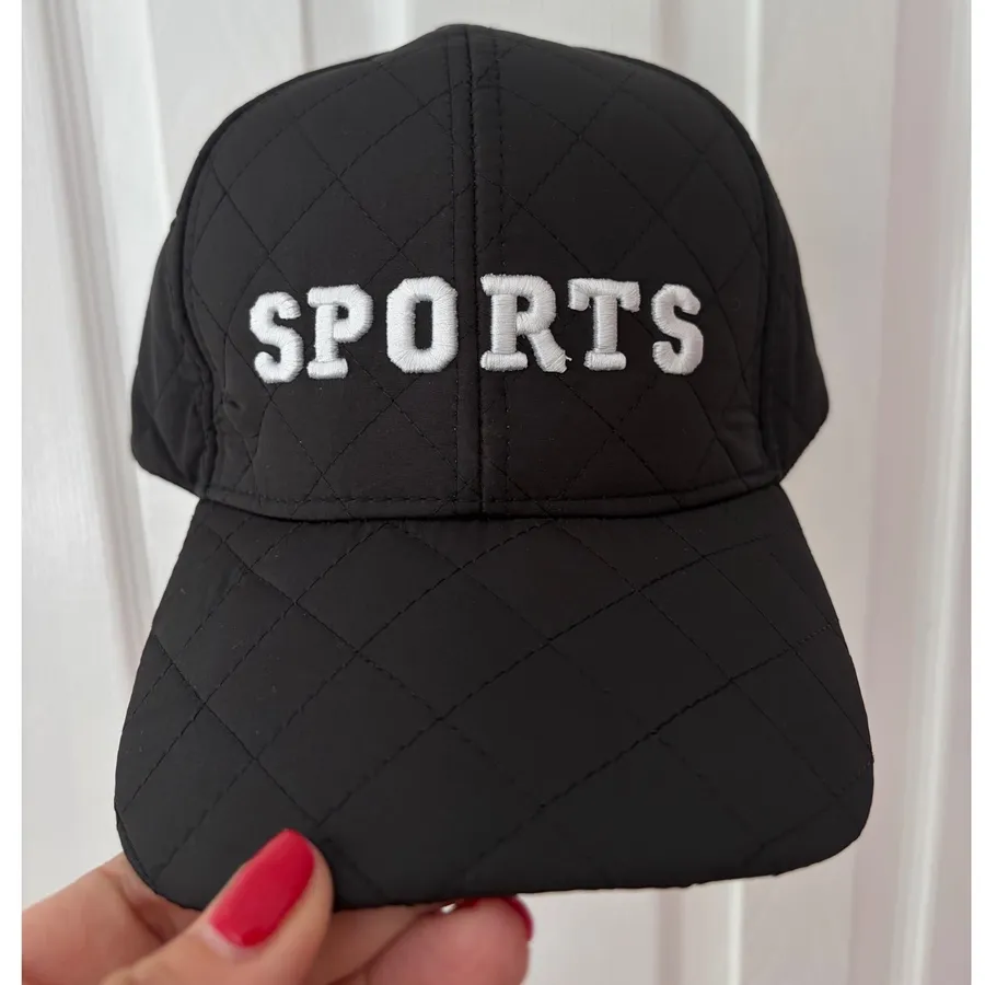 Shiraleah Chicago Black Quilted Sports Baseball Cap Adjustable Nylon Hat