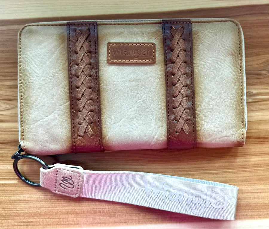 By Montana West Whipstitch Wallet With Clutch Strap