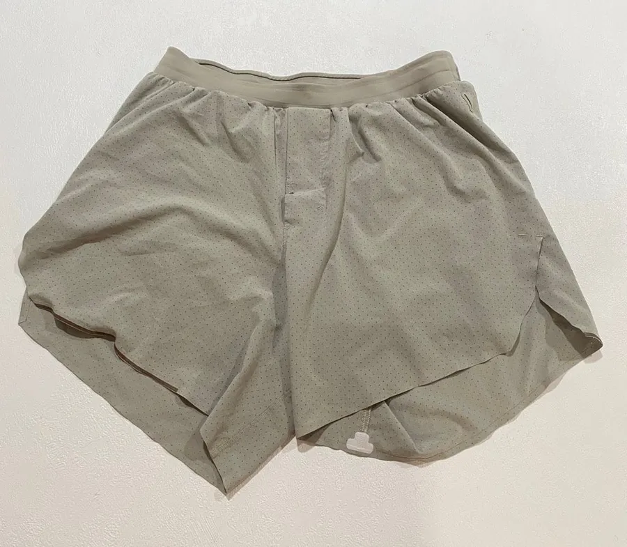 Lululemon Speed Up High Rise Running Shorts Size S Gray Perforated Lined
