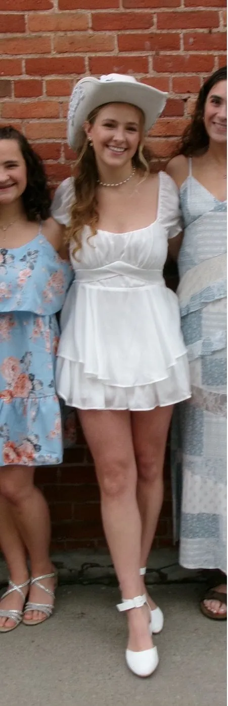 White Flowy Dress Francesca's Mini