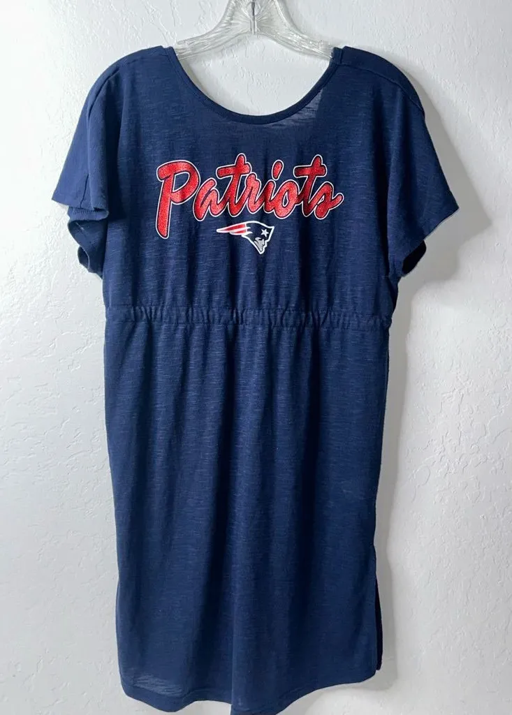 New England Patriots Versus Swim Cover Up Womens Size XS Navy G