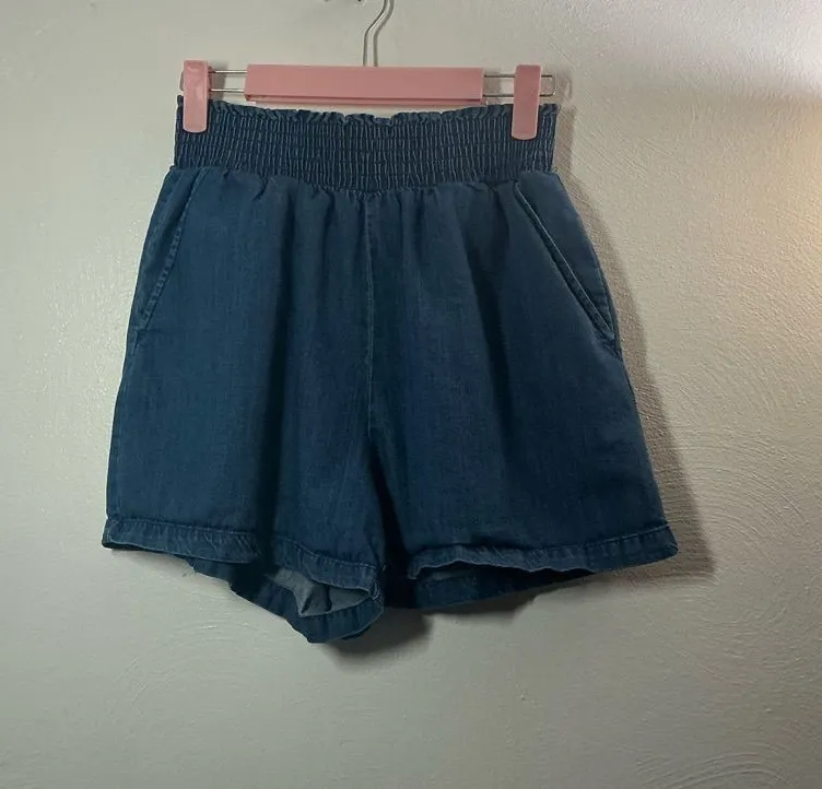 Universal Thread High-Waist Smocked Denim Shorts Size XS