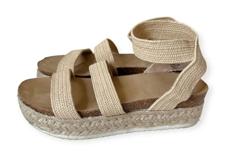 Esprit Beige Gigi Rope Platform Espadrille
