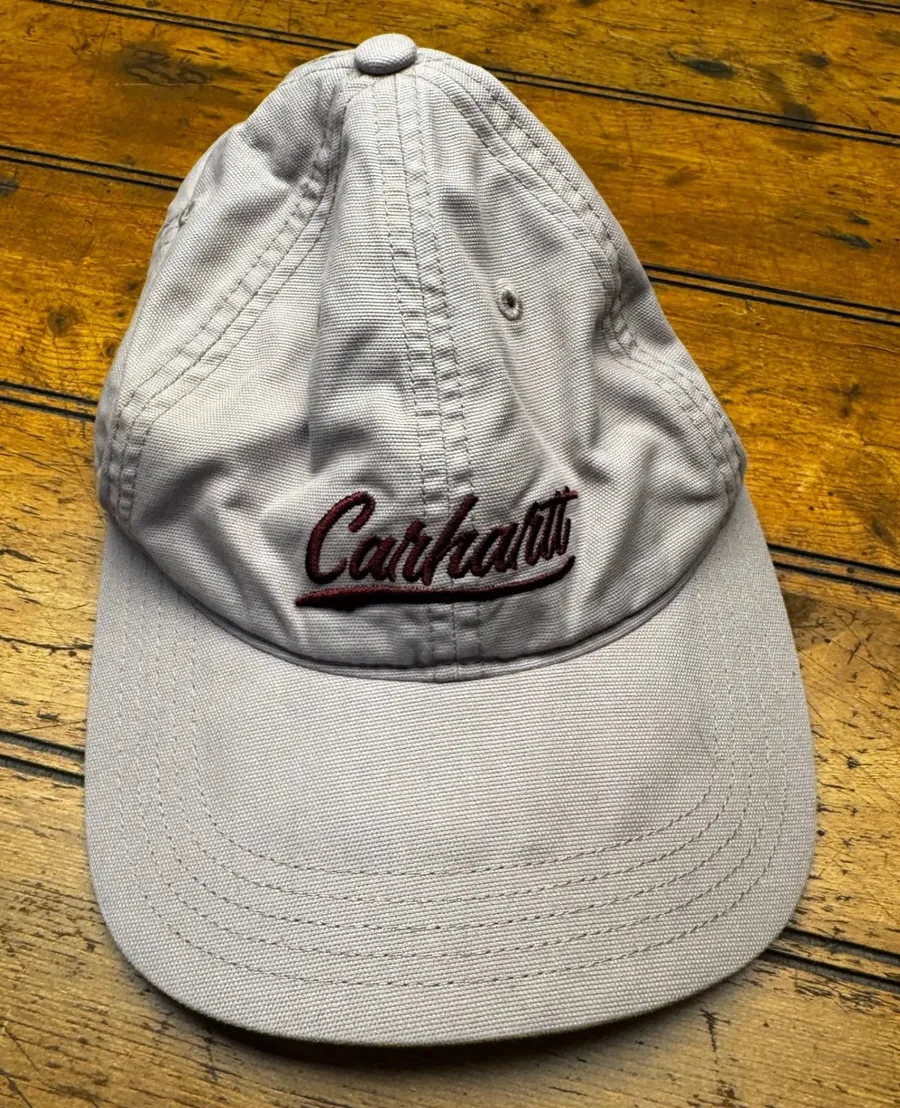 Carhartt Womens Canvas Script Logo Baseball Cap Hat Mauve Pink Adjustable