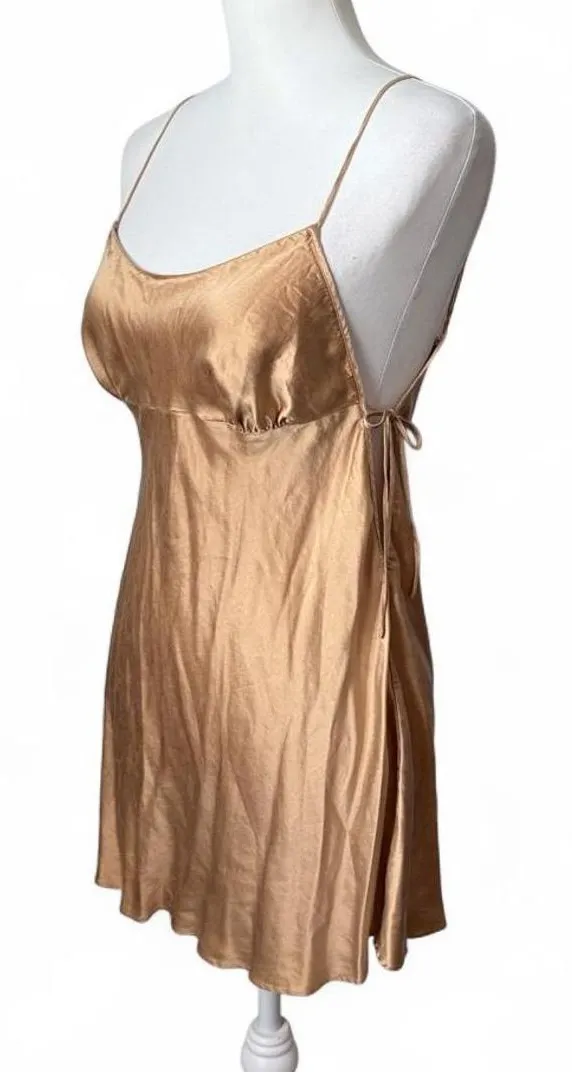 Victoria’s Secret Gold Silk Babydoll Dress