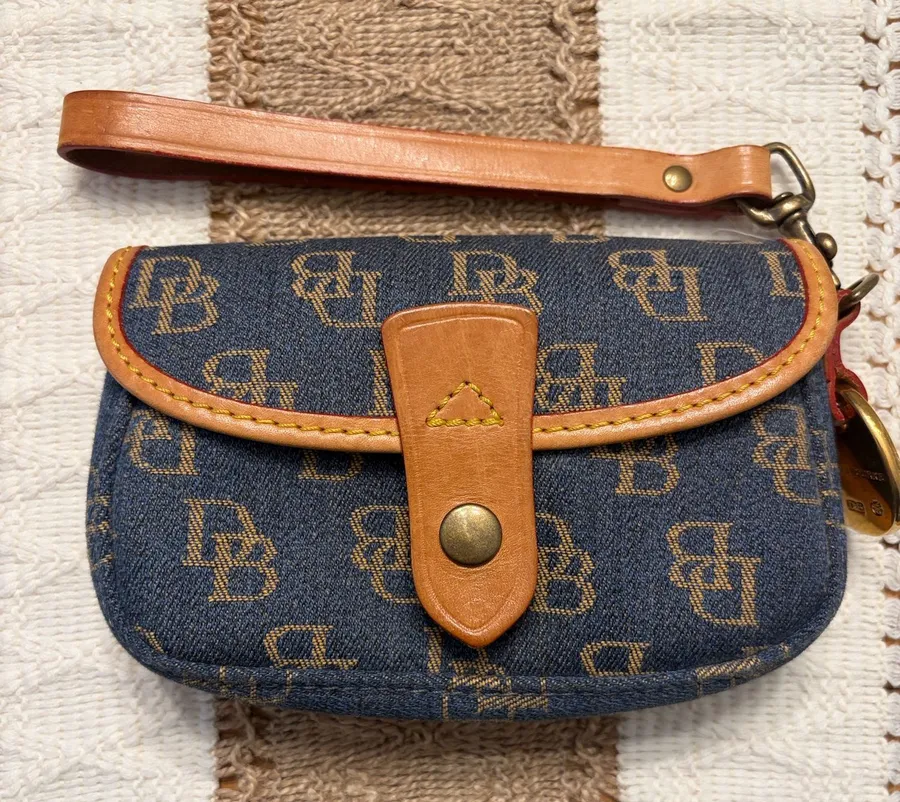 Dooney & Bourke Denim Logo Wristlet