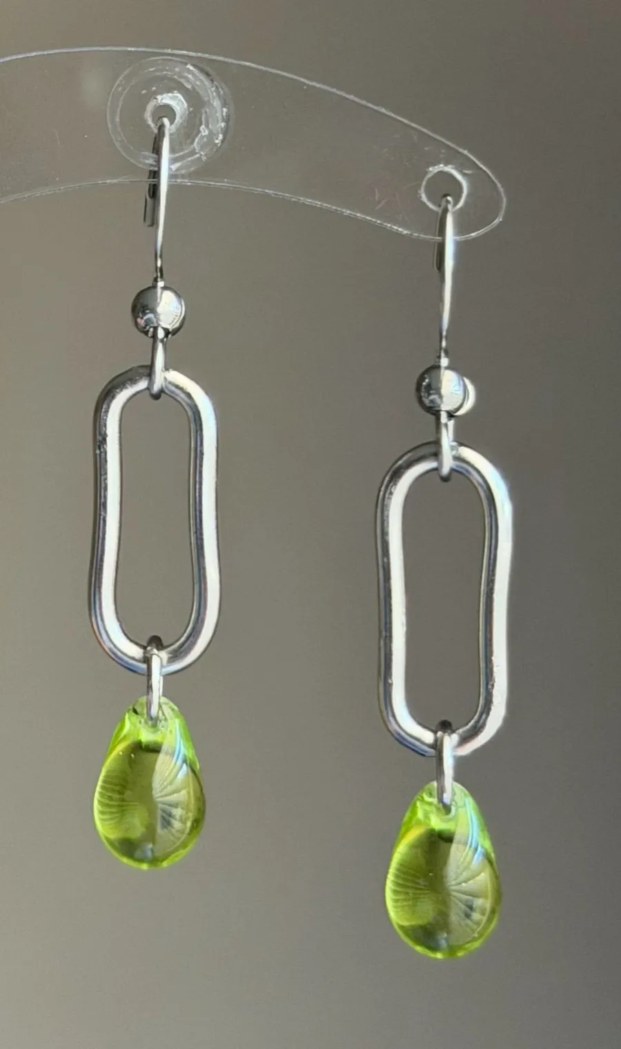 Handmade stainless steel chic fairy boho vintage style dangle earrings💚