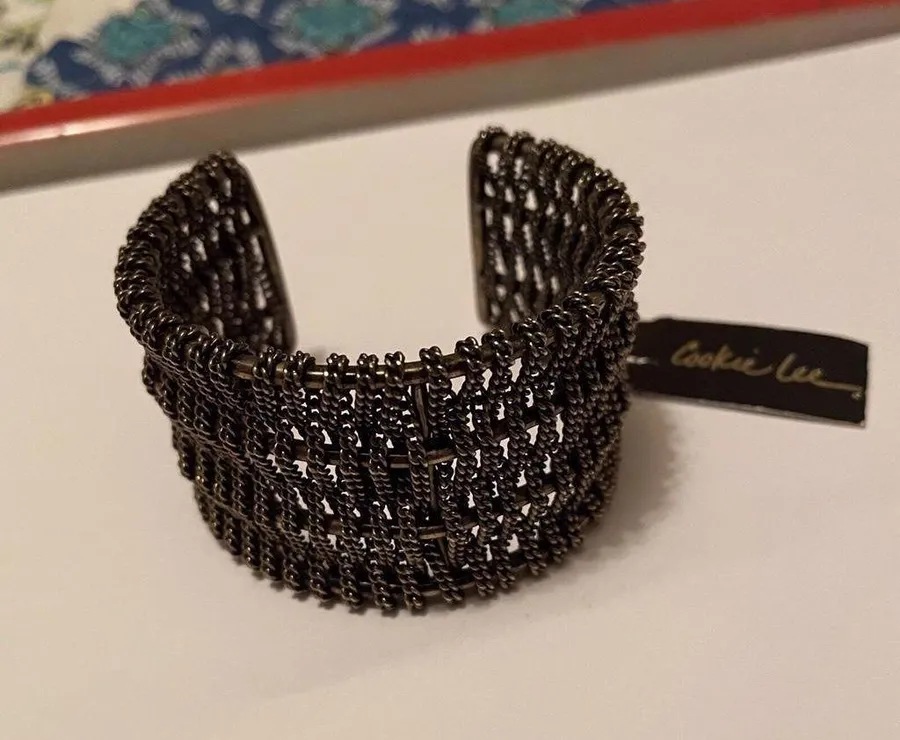 NWT Cookie Lee Metal Wire Bangle Bracelet Cuff $34 MSRP