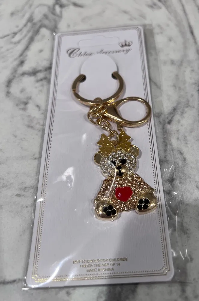 Gold Bear Keychain