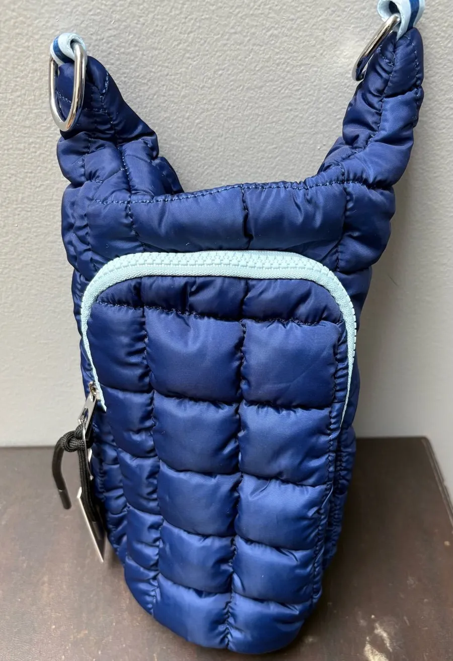 NWT KatyDid puff Crossbody Bag with Light Blue Trim
