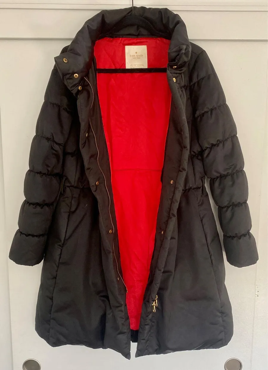 kate spade black down coat ♠️
