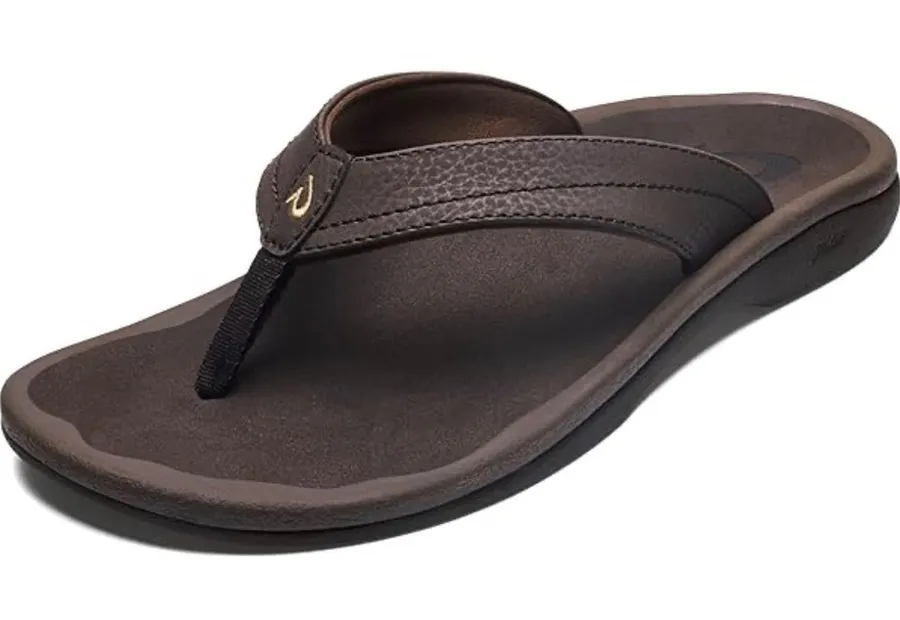 Olukai Ohana Womens 8 Brown Flip Flop Sandals Synthetic Thong Shoes