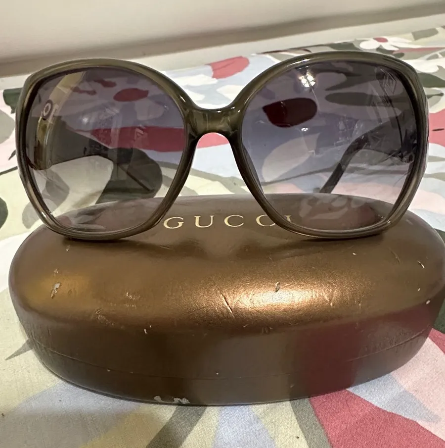 Gucci Women's Oversized Gray Gradient Sunglasses