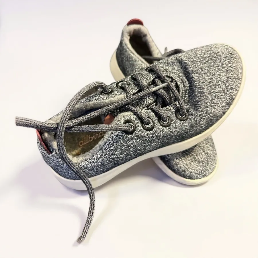 Allbirds Wool Runner Sneakers Grey Plum Merino Wool Sustainable Comfort Size W7