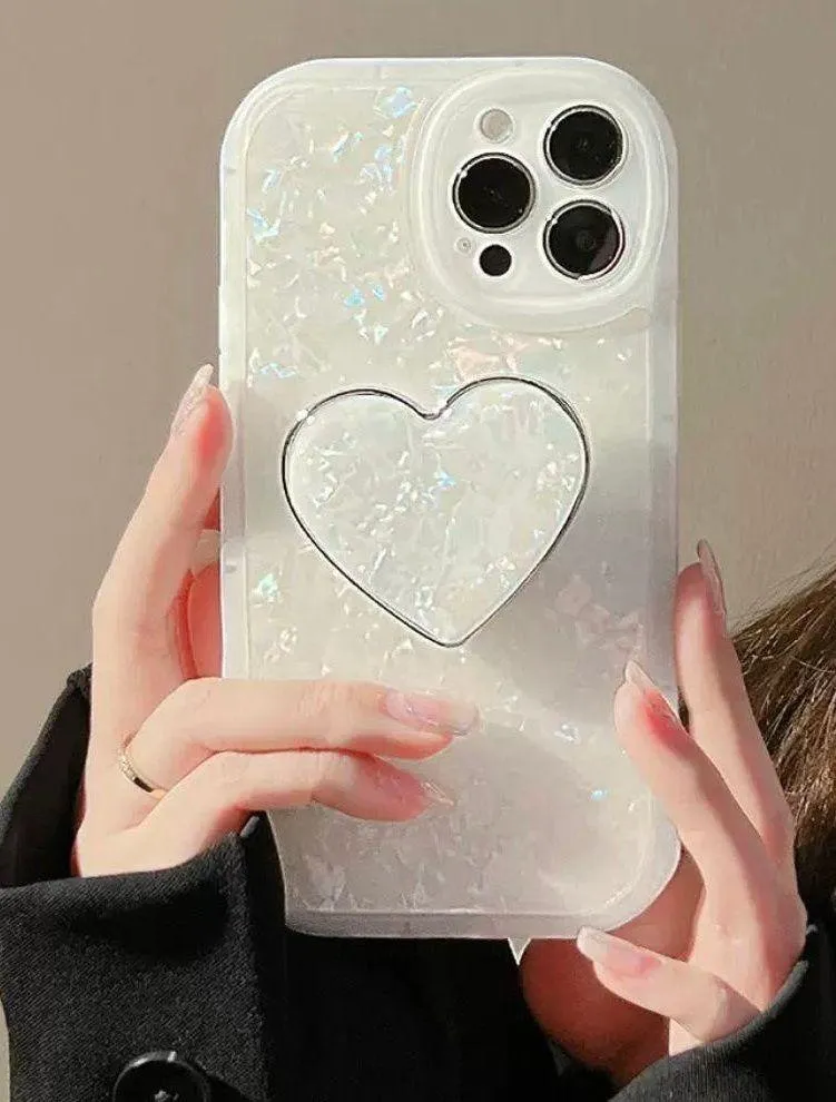 iphone 15 Pro max Case with Heart handholder