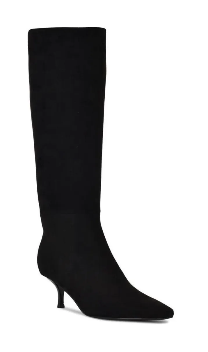 Nine West Havier Knee High Kitten Heel Boots Black Size 9 $199 NWB