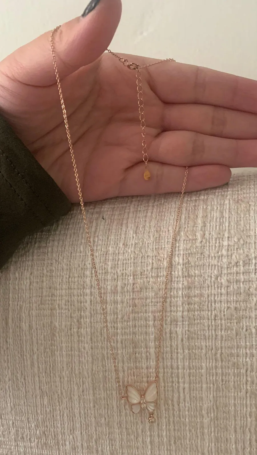 18k Rose gold Precious Stone Necklace