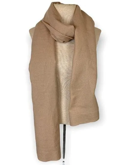 Franco Ferrari Beige Wool Scarf Italy Tan